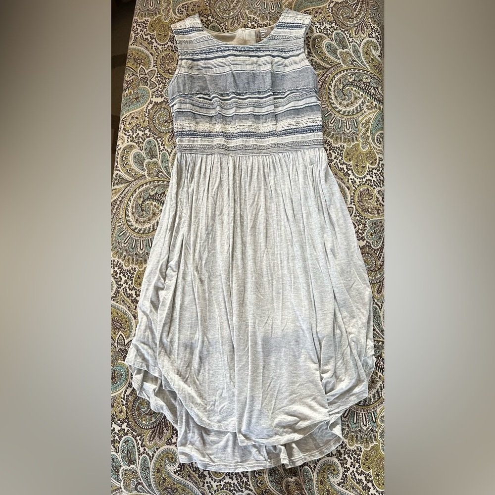 Pale gray and blue dress